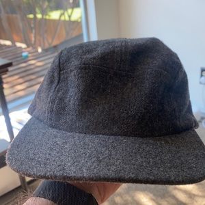 FairEnds Charcoal Flannel Ball Cap Hat Like New